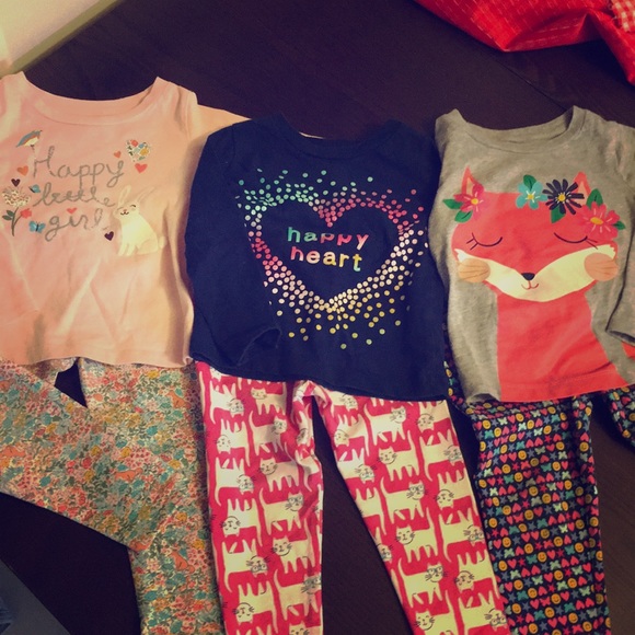 carters Other - One day sale 💝💝Bundle of graphic leggings & Tees